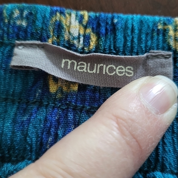 Maurices Bright Floral Faux Wrap Skirt Size XL - Picture 4 of 7